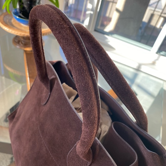 The Row Inspired Margaux Genuine Suede Bag Large - Picture 6 of 16